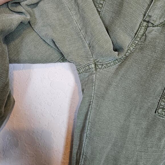 Anthropologie Audra Linen Blend Relaxed Comfy Ankle Utility Pants Womens 25 - Picture 6 of 13